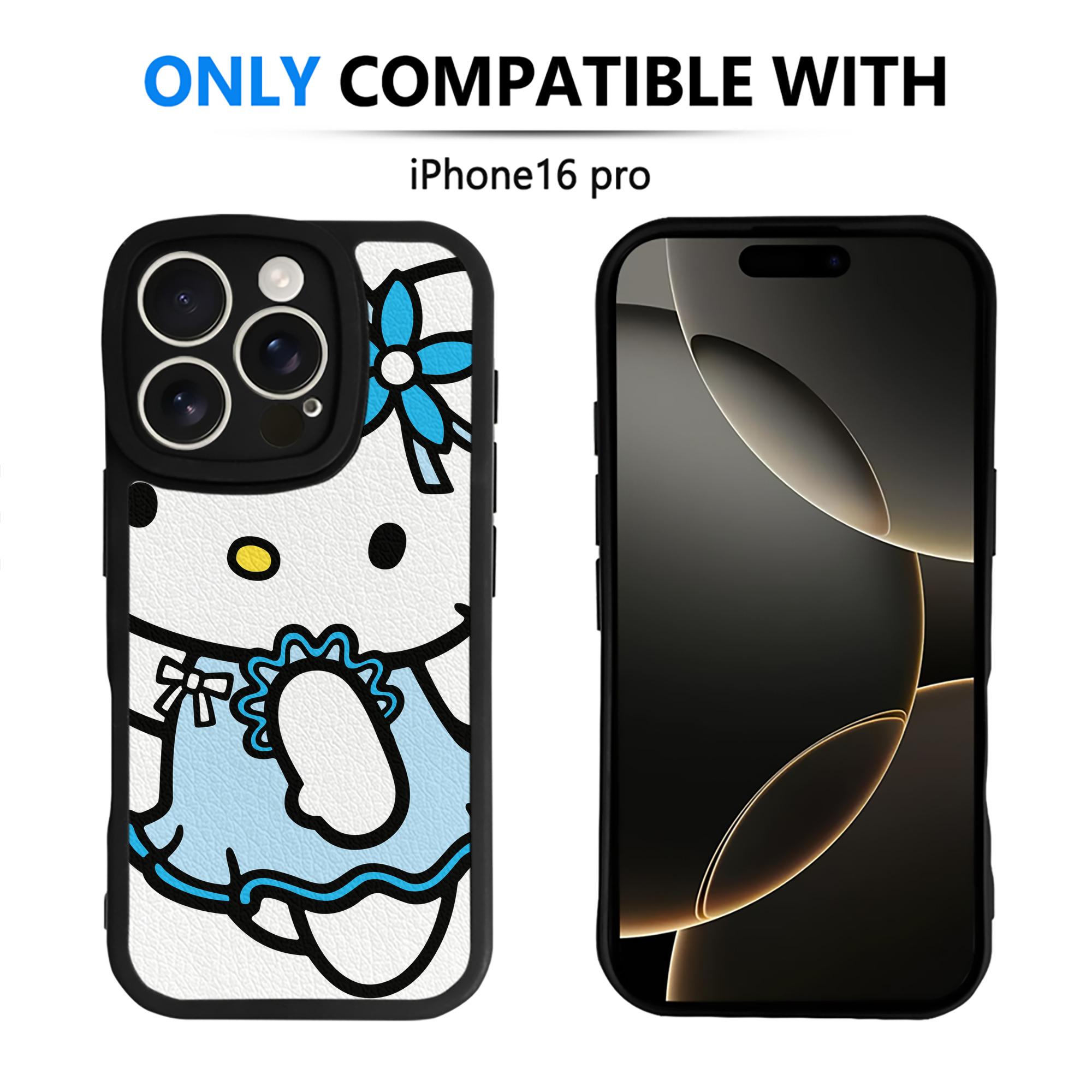（画像用） Hello Kitty ハローキティ 【iPhone 16シリーズ対応】シリコンスマホケース（レザー調） 材質：シリコン